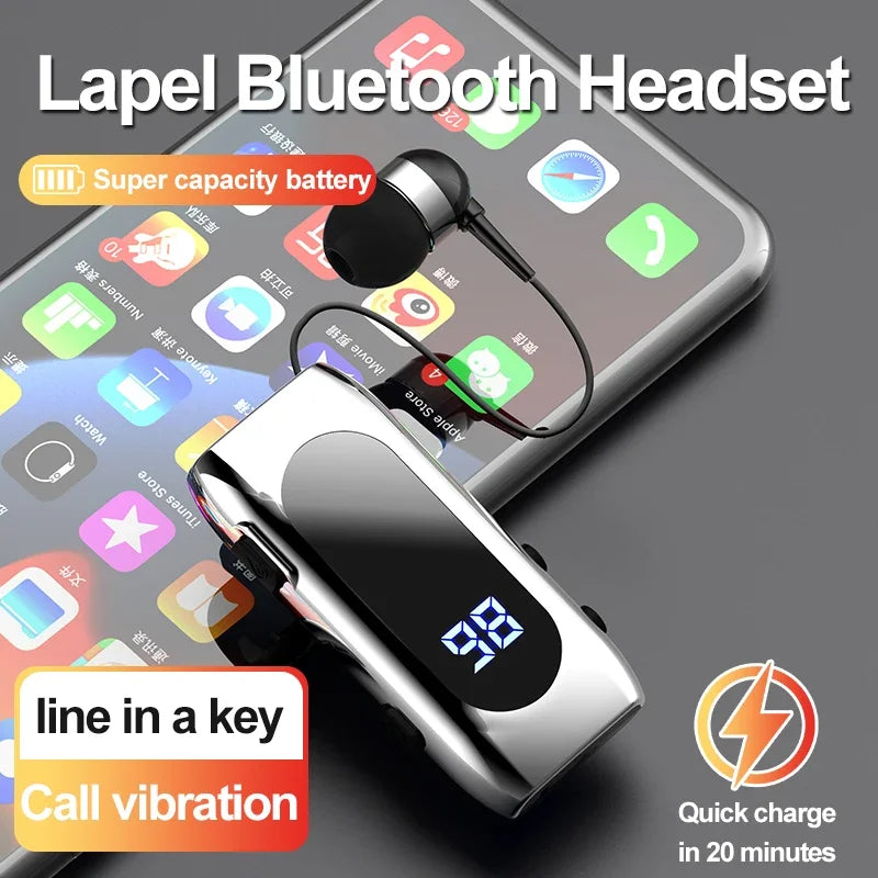 Auricolare wireless con cancellazione del rumore, Bluetooth 5.2, display digitale a LED