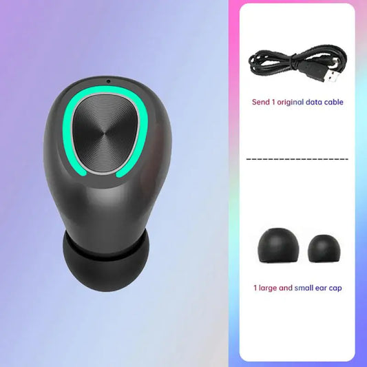 Auricolare singolo Bluetooth TWS In-Ear Wireless 5.3 con Microfono