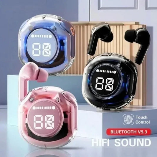 Auricolari wireless Bluetooth 5.3 Cuffie Sportive Auricolari con riduzione del rumore Controllo touch per telefono